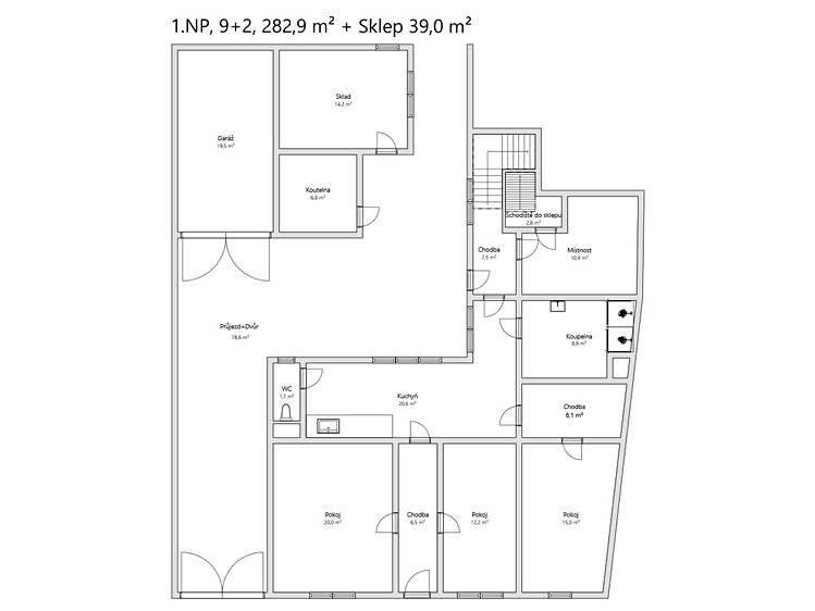 Prodej rodinného domu 282 m², pozemek 1 120 m² - foto 3