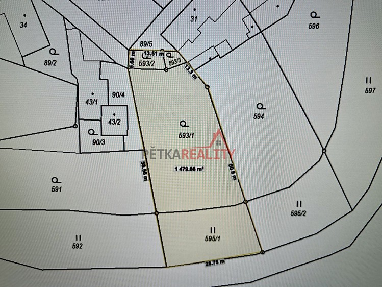 Prodej stavebního pozemku 1 463 m² - foto 3