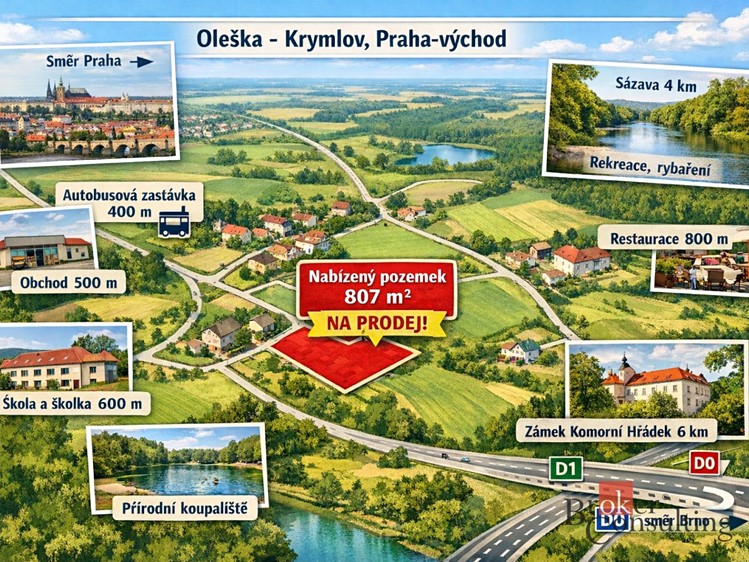 Prodej stavebního pozemku 807 m² - foto 4