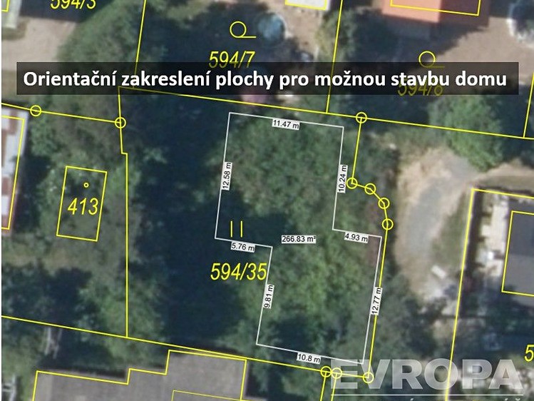 Prodej stavebního pozemku 629 m² - foto 3