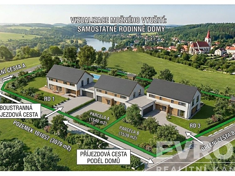 Prodej stavebního pozemku 3 326 m² - foto 1