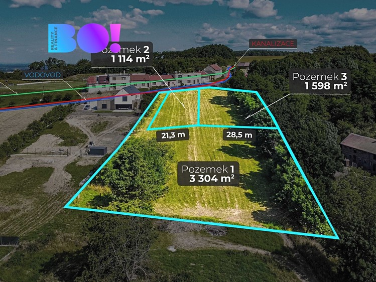Prodej  stavebního pozemku 1 598 m² - foto 3