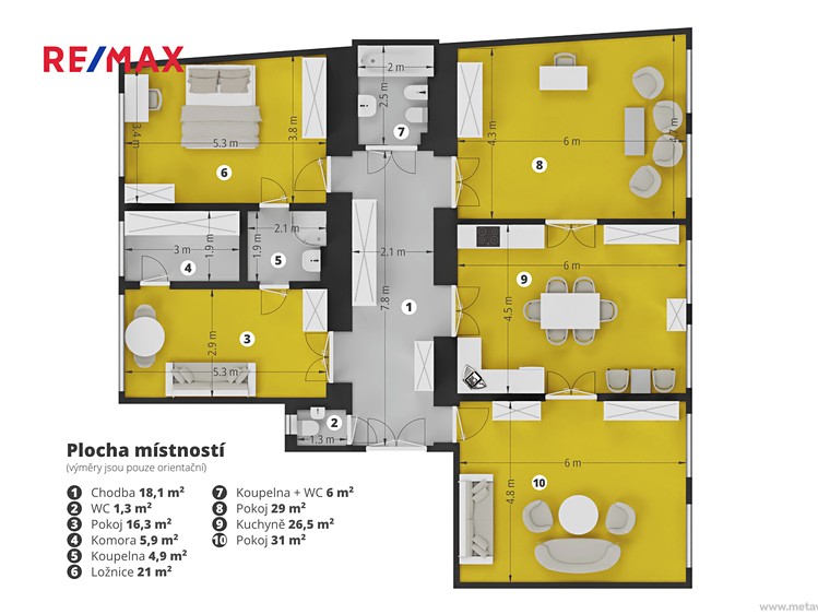 Pronájem kanceláře 180 m² - foto 8
