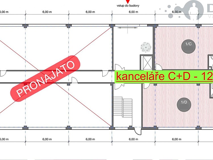 Pronájem kanceláře 452 m² - foto 4