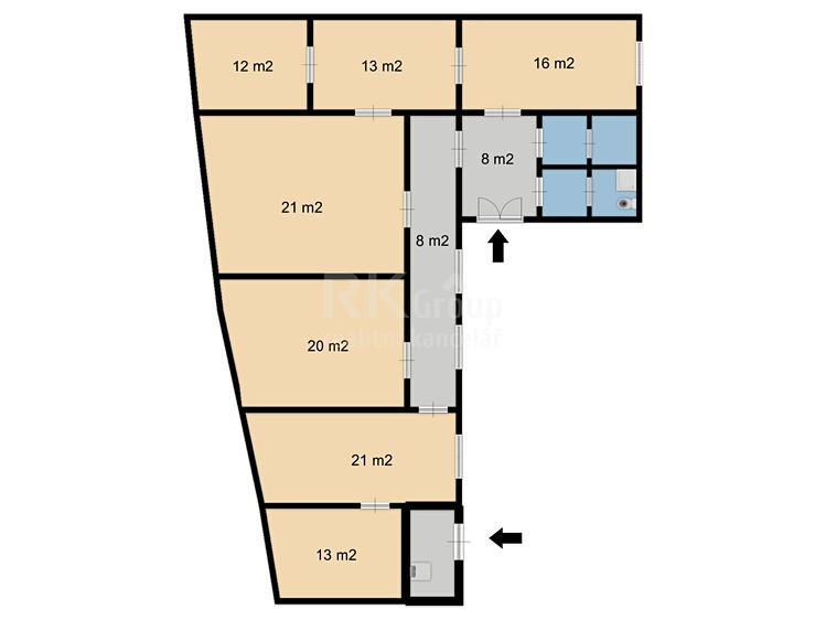 Pronájem kanceláře 180 m² - foto 3