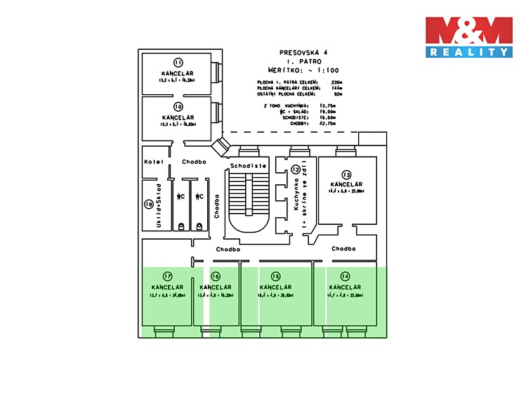 Pronájem kanceláře 88 m² - foto 4
