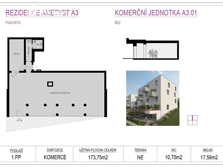 Pronájem obchodního prostoru 174 m² - foto 7