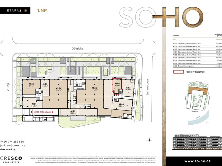 Pronájem obchodního prostoru 74 m² - foto 2