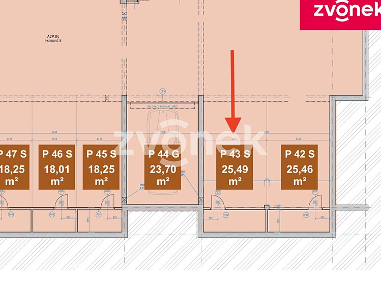Pronájem garážového stání 18 m² - foto 3