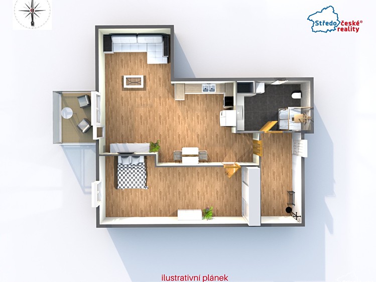 Prodej bytu 2+kk 50 m² - foto 3