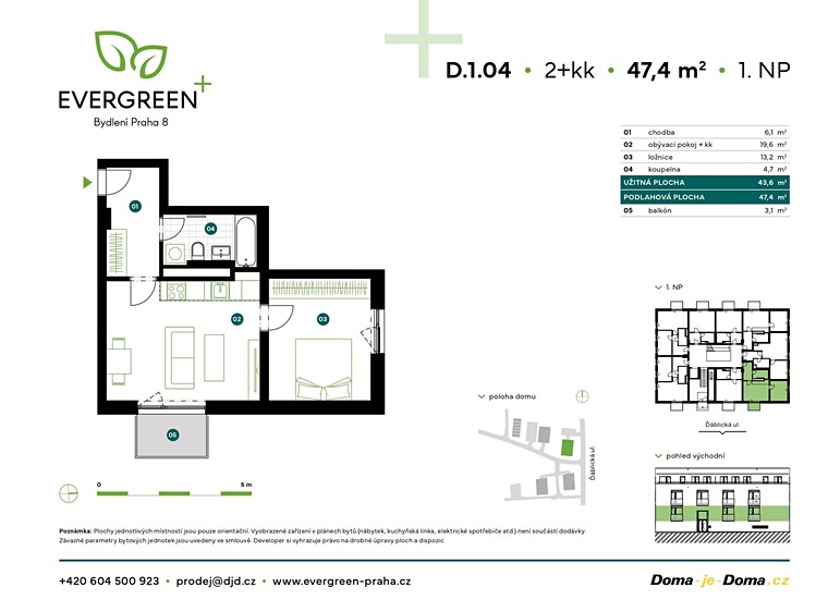 Prodej bytu 2+kk 47 m² - foto 2