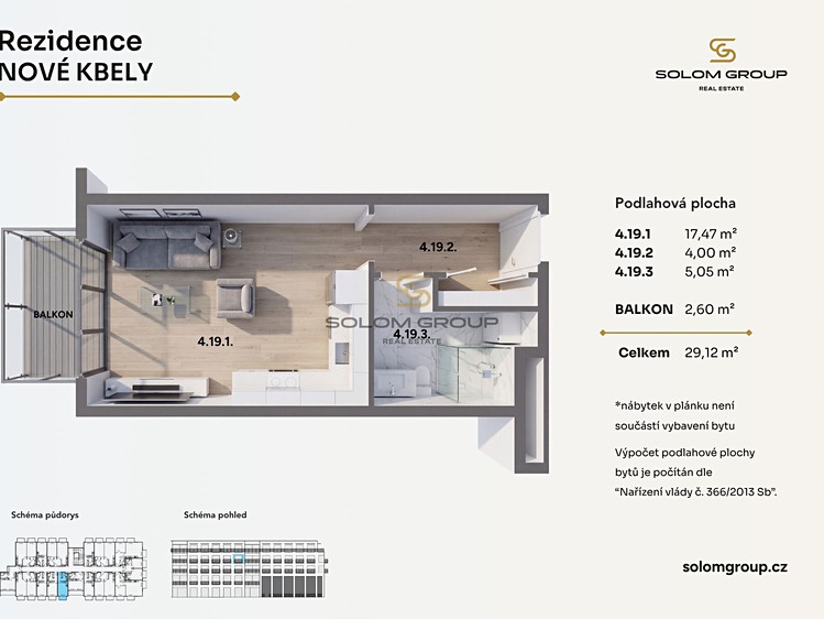 Prodej bytu 1+kk 29 m² (Jednopodlažní) - foto 4