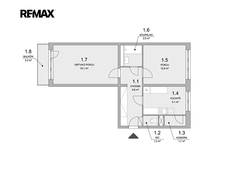 Prodej bytu 2+1 56 m² - foto 4