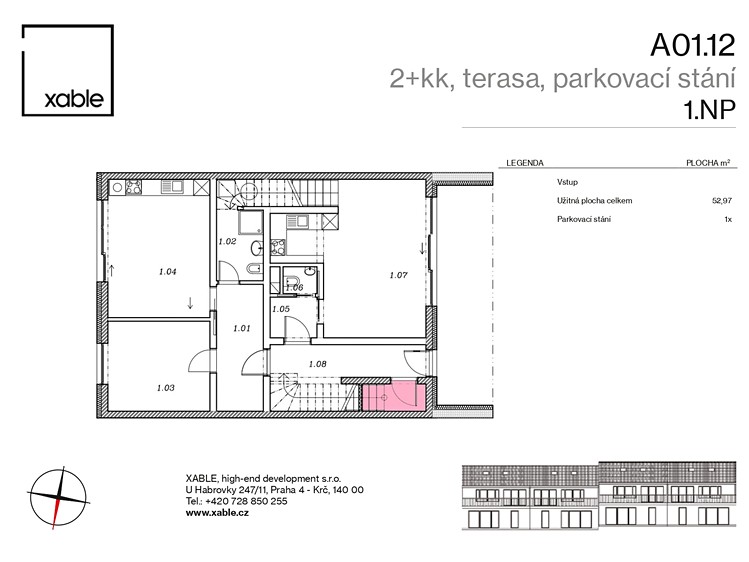 Prodej bytu 2+kk 52 m² - foto 2