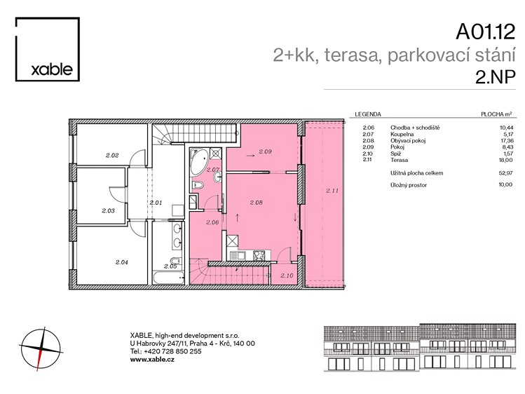 Prodej bytu 2+kk 52 m² - foto 3