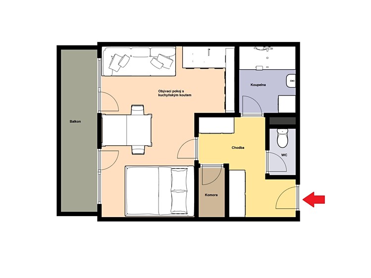 Prodej bytu 1+kk 37 m² - foto 5