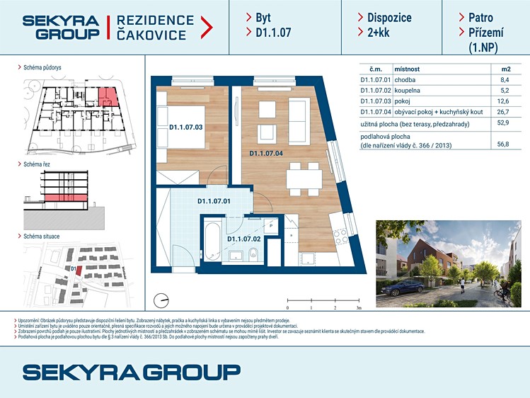 Prodej bytu 2+kk 53 m² - foto 2