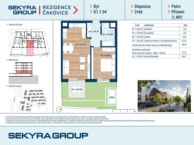 Prodej bytu 2+kk 53 m² - foto 2