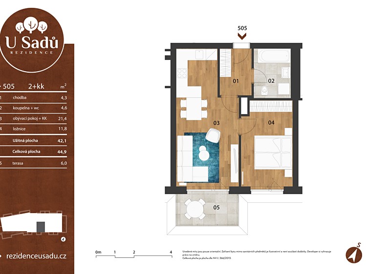 Prodej bytu 2+kk 45 m² (Jednopodlažní) - foto 5