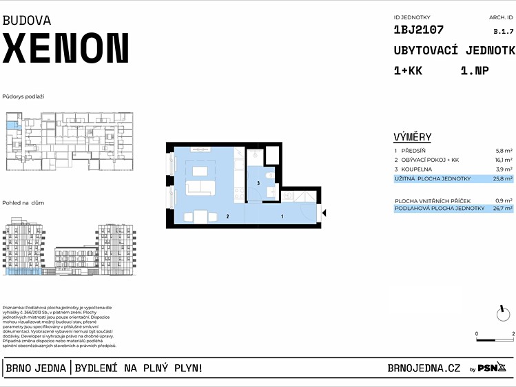 Prodej bytu 1+kk 26 m² - foto 2