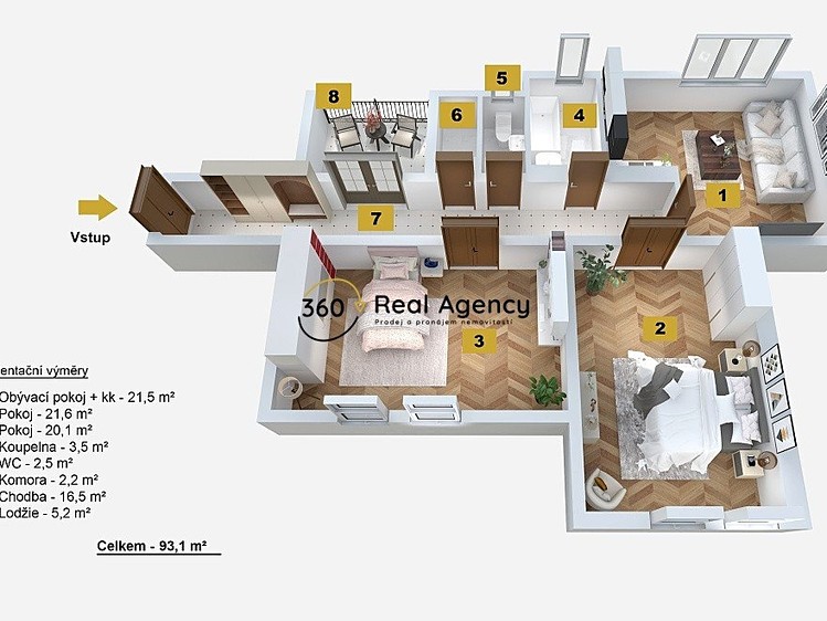 Prodej bytu 2+1 93 m² (Jednopodlažní) - foto 3