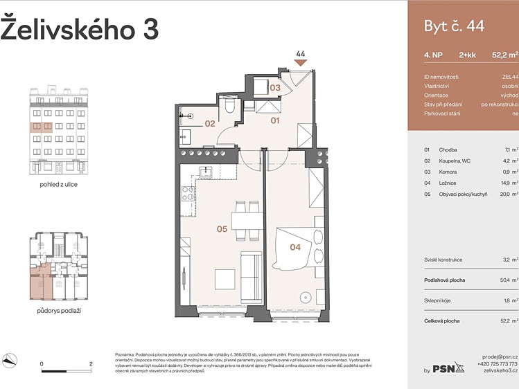 Prodej bytu 2+kk 47 m² - foto 2