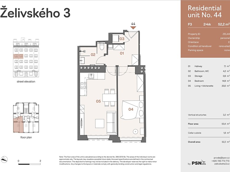 Prodej bytu 2+kk 47 m² - foto 3