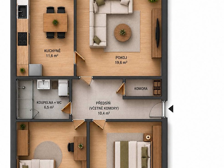 Prodej bytu 3+1 73 m² - foto 5