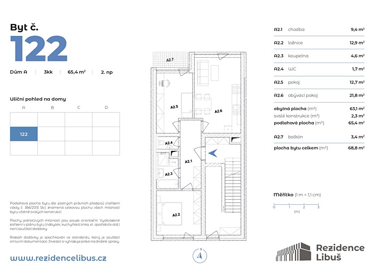 Prodej bytu 3+kk 66 m² (Jednopodlažní) - foto 6