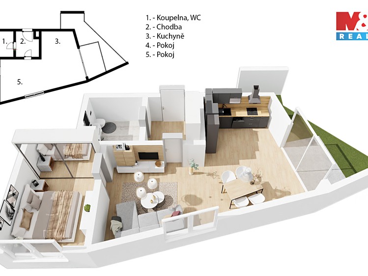 Prodej bytu 2+kk 70 m² - foto 3