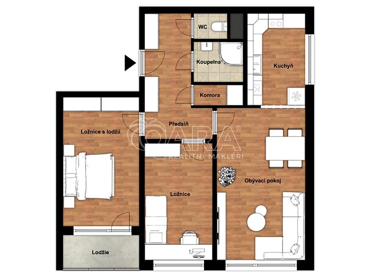 Prodej bytu 3+kk 64 m² (Jednopodlažní) - foto 5