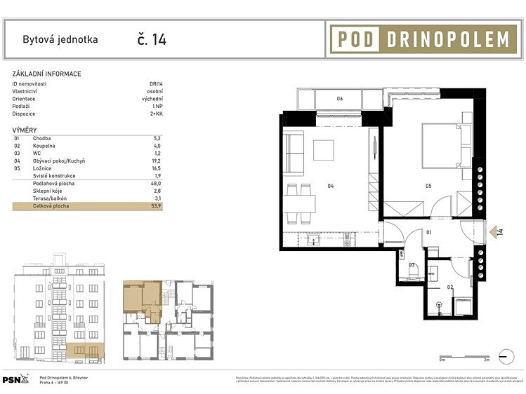 Prodej bytu 2+kk 46 m² - foto 2