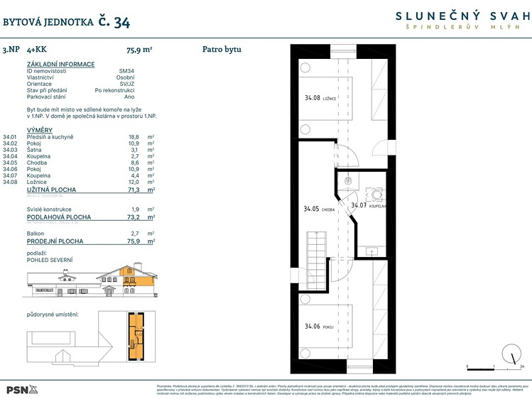 Prodej bytu 4+kk 71 m² - foto 3