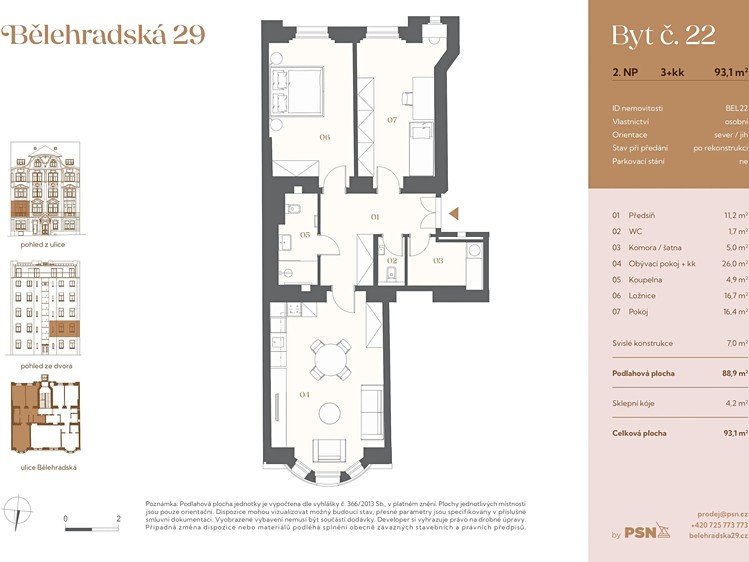 Prodej bytu 3+kk 82 m² - foto 2
