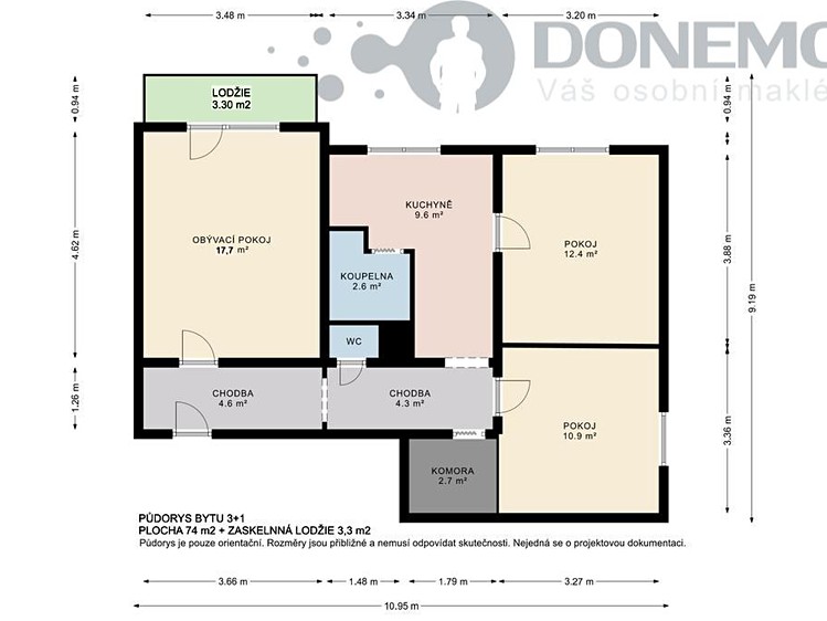 Prodej bytu 3+1 74 m² - foto 2