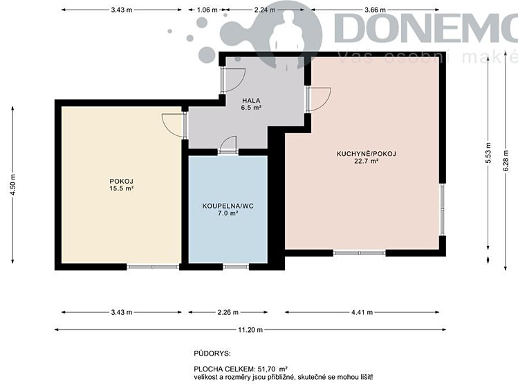 Prodej bytu 2+kk 48 m² - foto 2