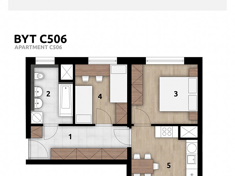 Prodej bytu 3+kk 56 m² (Jednopodlažní) - foto 2