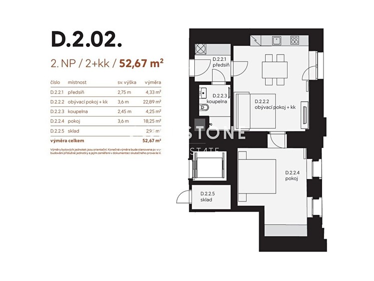 Prodej bytu 2+kk 52 m² - foto 6