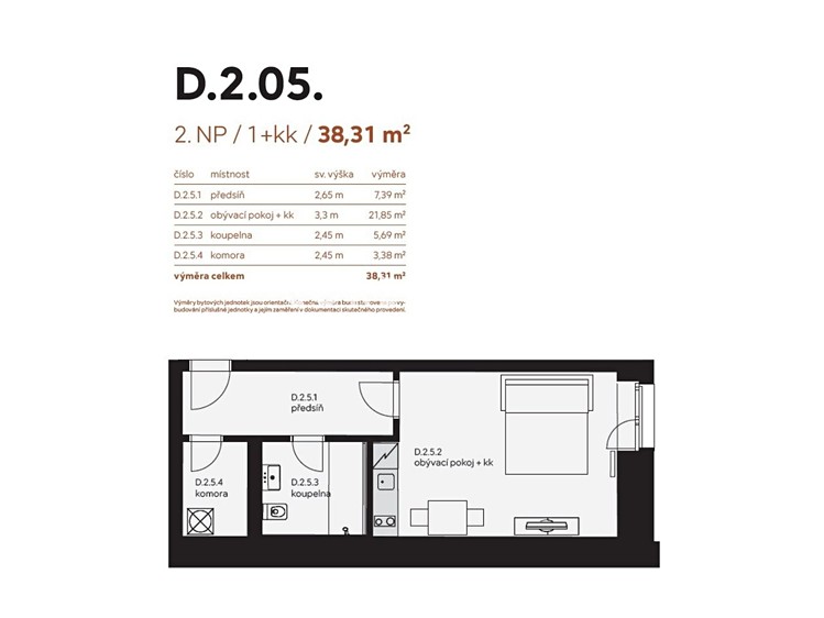 Prodej bytu 1+kk 38 m² - foto 6