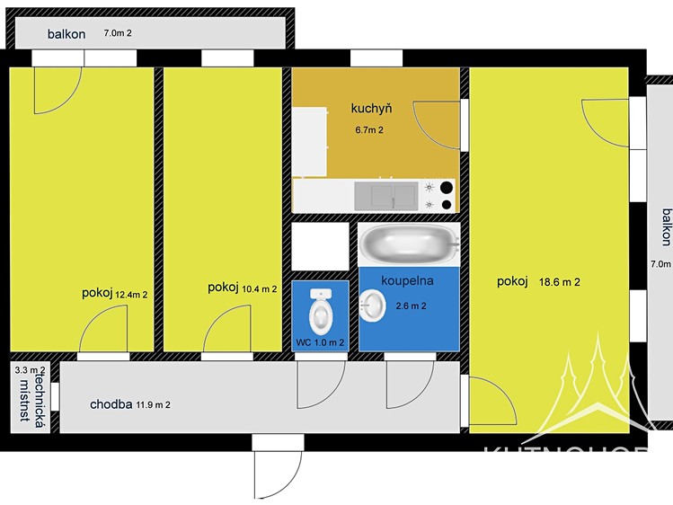 Prodej bytu 3+1 67 m² - foto 4
