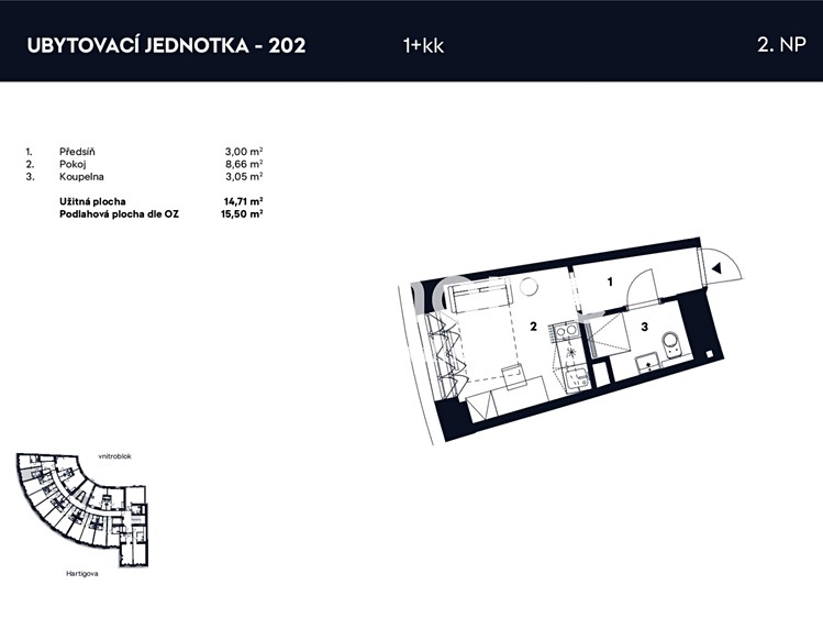 Prodej bytu 1+kk 15 m² - foto 5