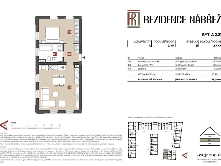 Prodej bytu 2+kk 56 m² (Jednopodlažní) - foto 2