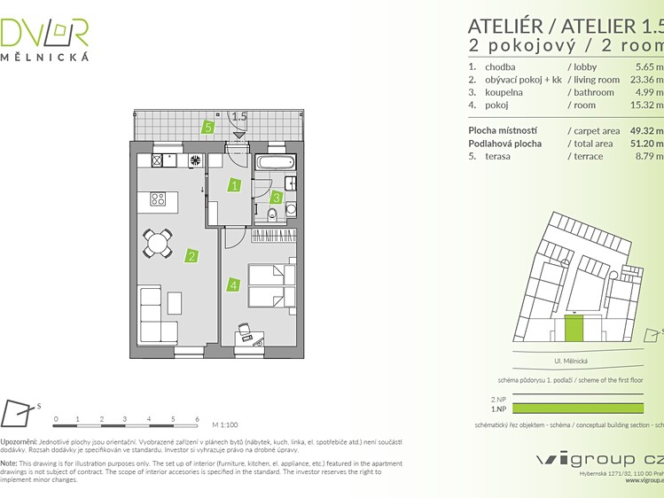 Prodej bytu 2+kk 49 m² - foto 2