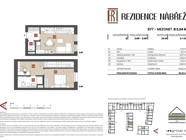 Prodej bytu 2+kk 55 m² (Mezonet) - foto 2