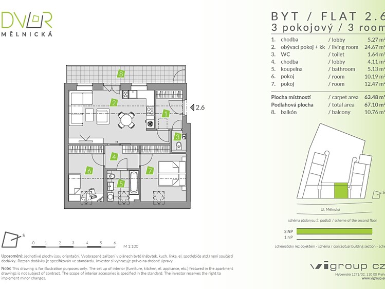 Prodej bytu 3+kk 63 m² (Podkrovní) - foto 8