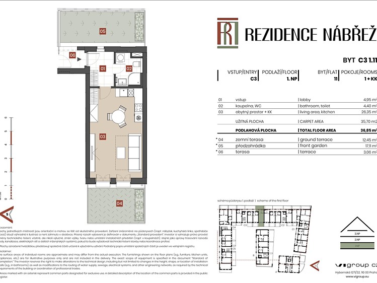 Prodej bytu 1+kk 36 m² (Jednopodlažní) - foto 2