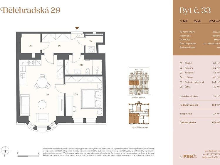 Prodej bytu 2+kk 60 m² - foto 2