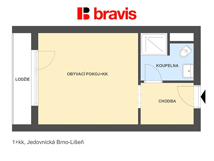 Prodej bytu 1+kk 20 m² - foto 3