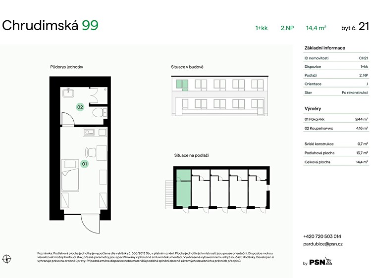 Prodej bytu 1+kk 14 m² - foto 2