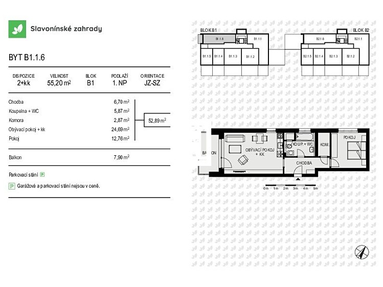 Prodej bytu 2+kk 55 m² - foto 6